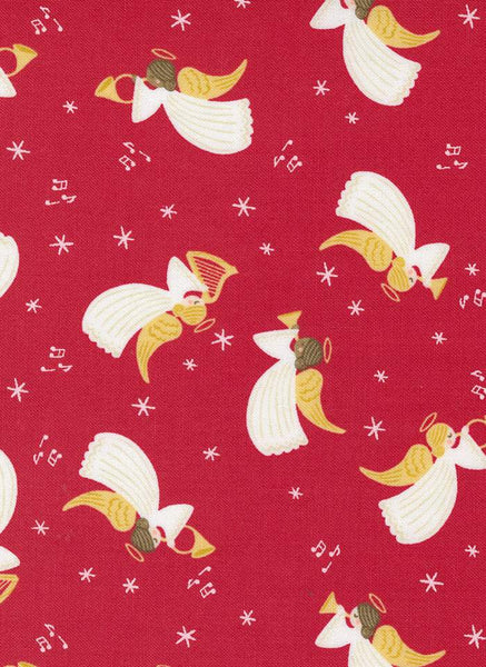 Joyful Joyful Hark The Angels By Stacy Iest Hsu For Moda Poinsettia