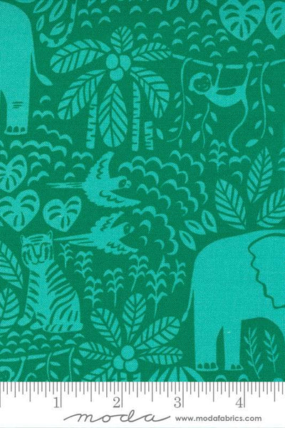 Jungle Paradise Elephants by Stacy Iest Hsu for Moda Monstera