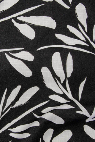 Kahlo Digital Foliage Slub Black / Off White