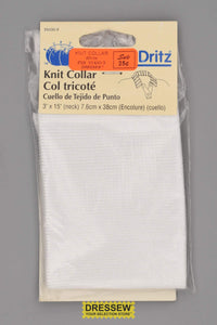 Knit Collar 3" x 15" (Neck) White
