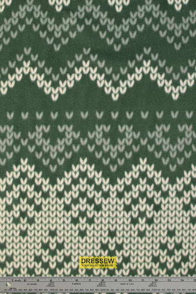 Knit Purl Polar Fleece Dark Sage / Ivory