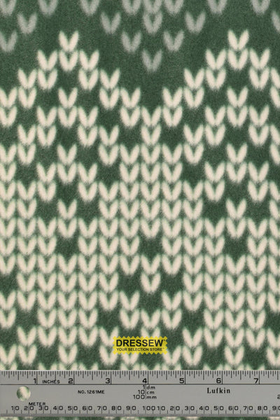 Knit Purl Polar Fleece Dark Sage / Ivory