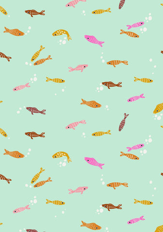 Koi Pond Fishies By Rashida Coleman-Hale Of Ruby Star Society For Moda Mint
