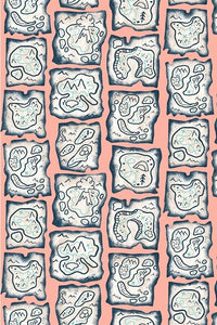 Kraken Treasure Map By Julia Green For RJR Fabrics Peach