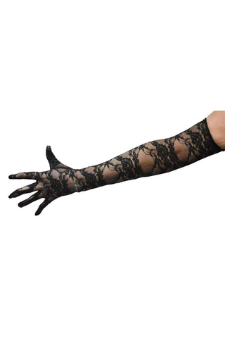 Lace Gloves 53cm (21") Black