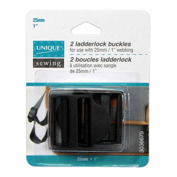 Ladderlock Buckles 25mm (1") Black