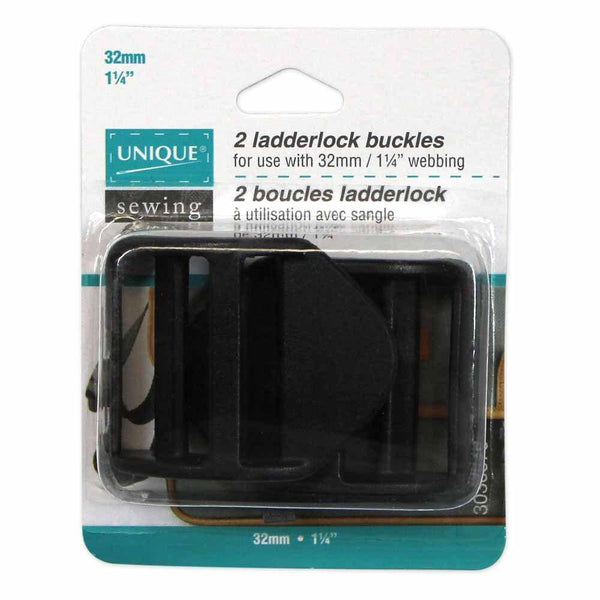 Ladderlock Buckles 32mm (1-1/4") Black