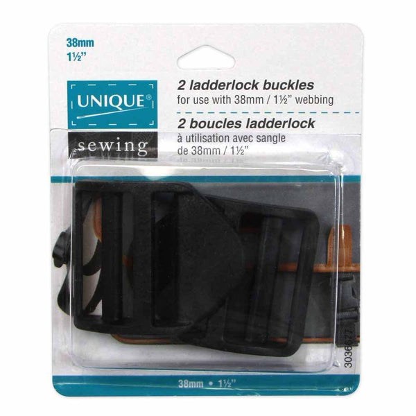 Ladderlock Buckles 38mm (1-1/2")  Black