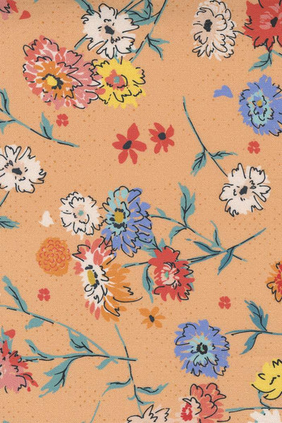 Lady Bird Full Bloom By Crystal Manning For Moda Cantaloupe