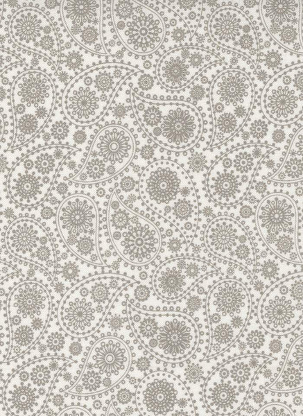 Late October Paisley By Sweetwater For Moda Vanilla / Concrete