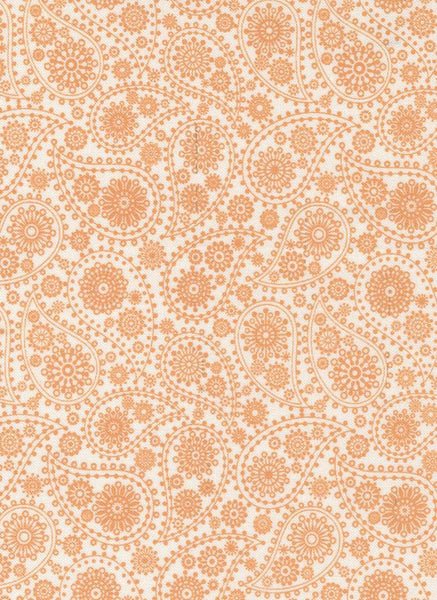 Late October Paisley By Sweetwater For Moda Vanilla / Orange