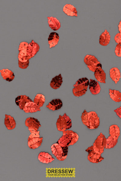 Leaf Sequins Small Red