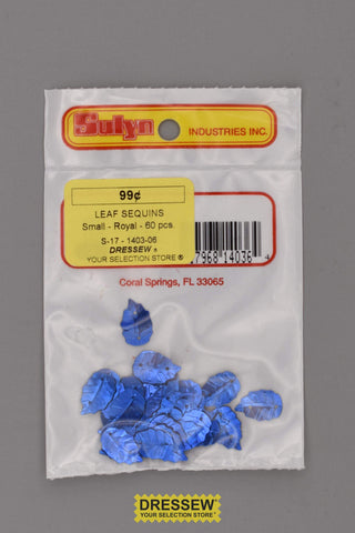 Leaf Sequins Small Royal