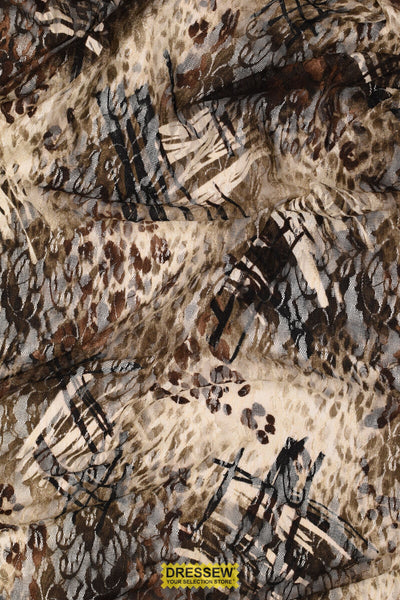 Leopard Lace Taupe / Brown