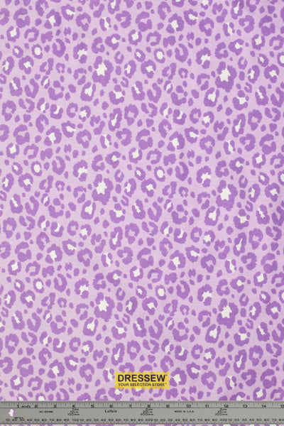 Leopard Print Flannelette Lavender Mix