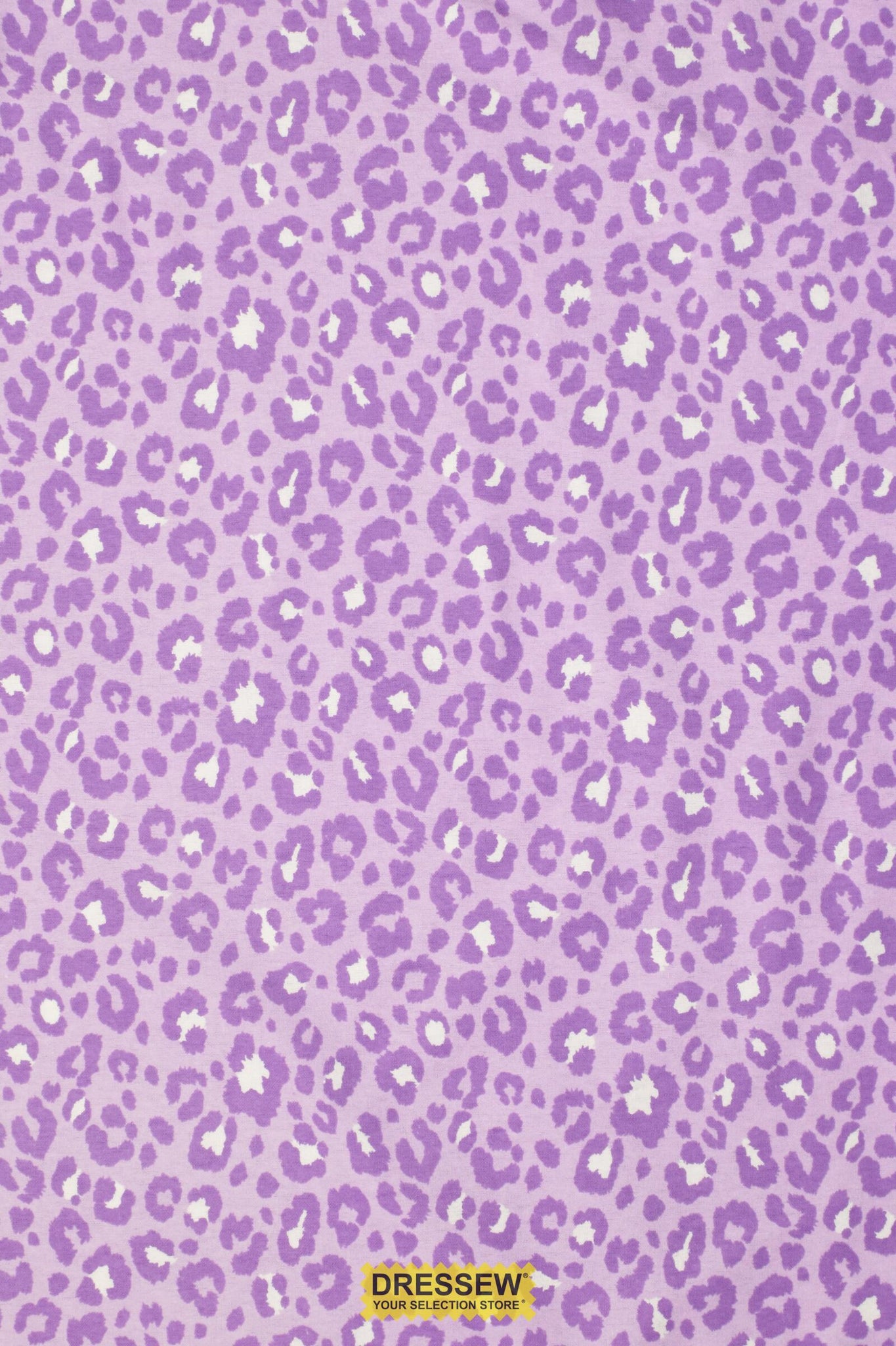 Leopard Print Flannelette Lavender Mix