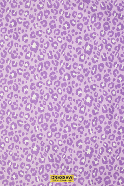 Leopard Print Flannelette Lavender Mix