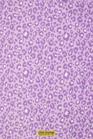 Leopard Print Flannelette Lavender Mix