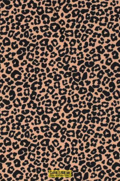 Leopard Print Flannelette Tan / Black