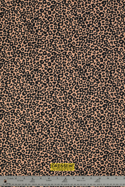 Leopard Print Flannelette Tan / Black