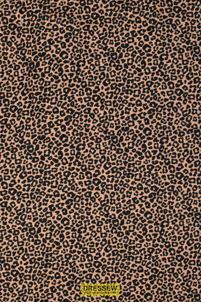 Leopard Print Flannelette Tan / Black