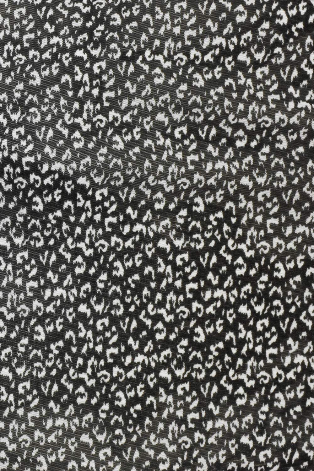 Leopard Print Mesh Black / White