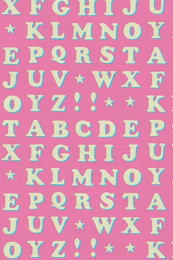 Let the Good Times Roll by Lysa Flower Alphabet Pink