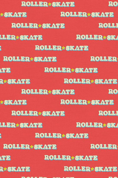 Let the Good Times Roll by Lysa Flower Roller Skate Coral