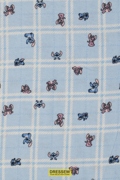 Lilo & Stitch Flannelette Light Blue / Multi