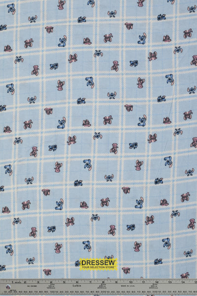 Lilo & Stitch Flannelette Light Blue / Multi
