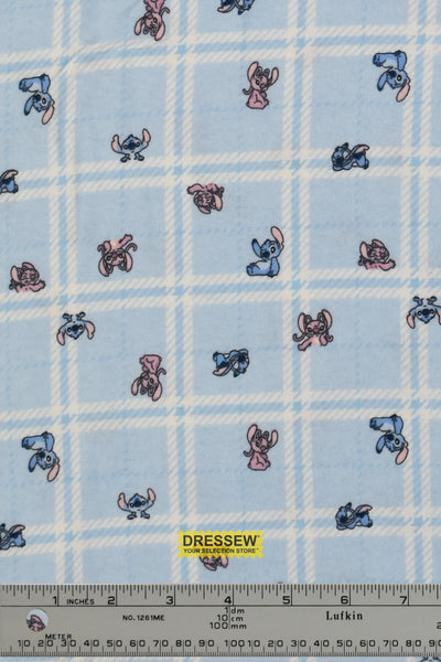 Lilo & Stitch Flannelette Light Blue / Multi