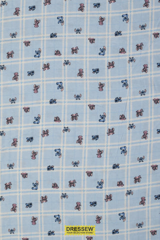 Lilo & Stitch Flannelette Light Blue / Multi