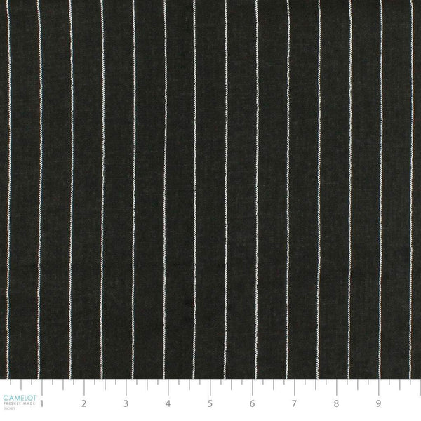 Linen Blend Stripe Black / White