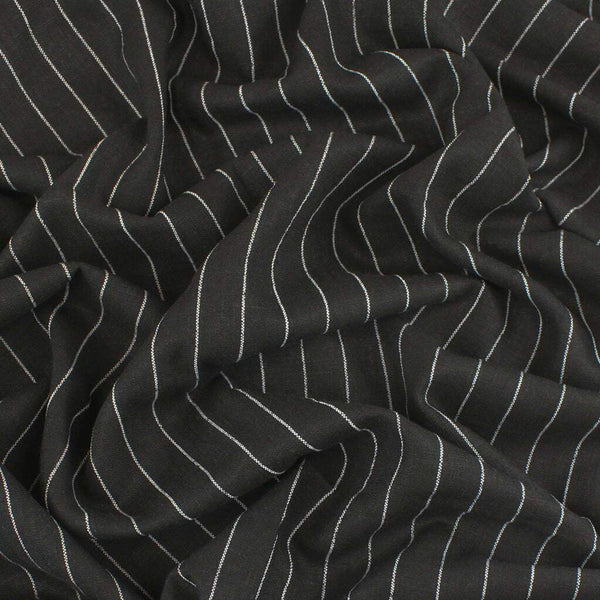 Linen Blend Stripe Black / White