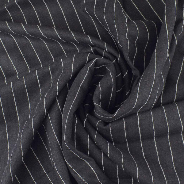 Linen Blend Stripe Coal / White