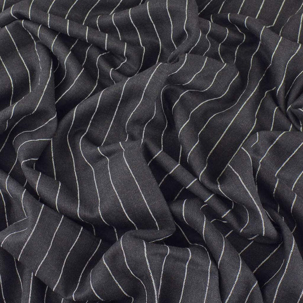 Linen Blend Stripe Coal / White