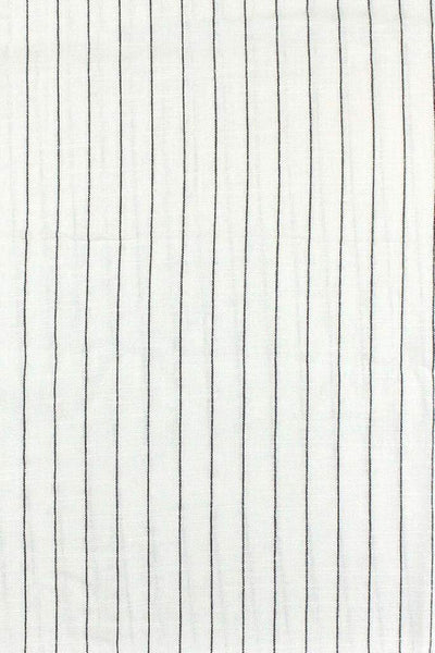 Linen Blend Stripe White / Black