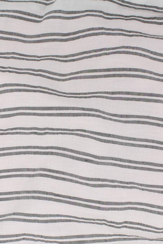 Linen Stripe White / Black