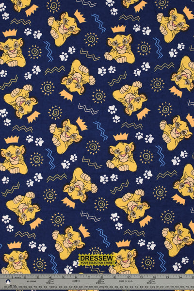 Lion King Simba Flannelette Navy / Multi