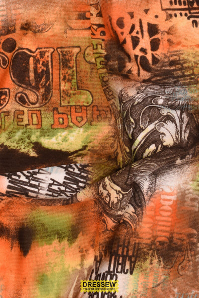 Lisa Mesh Print Orange