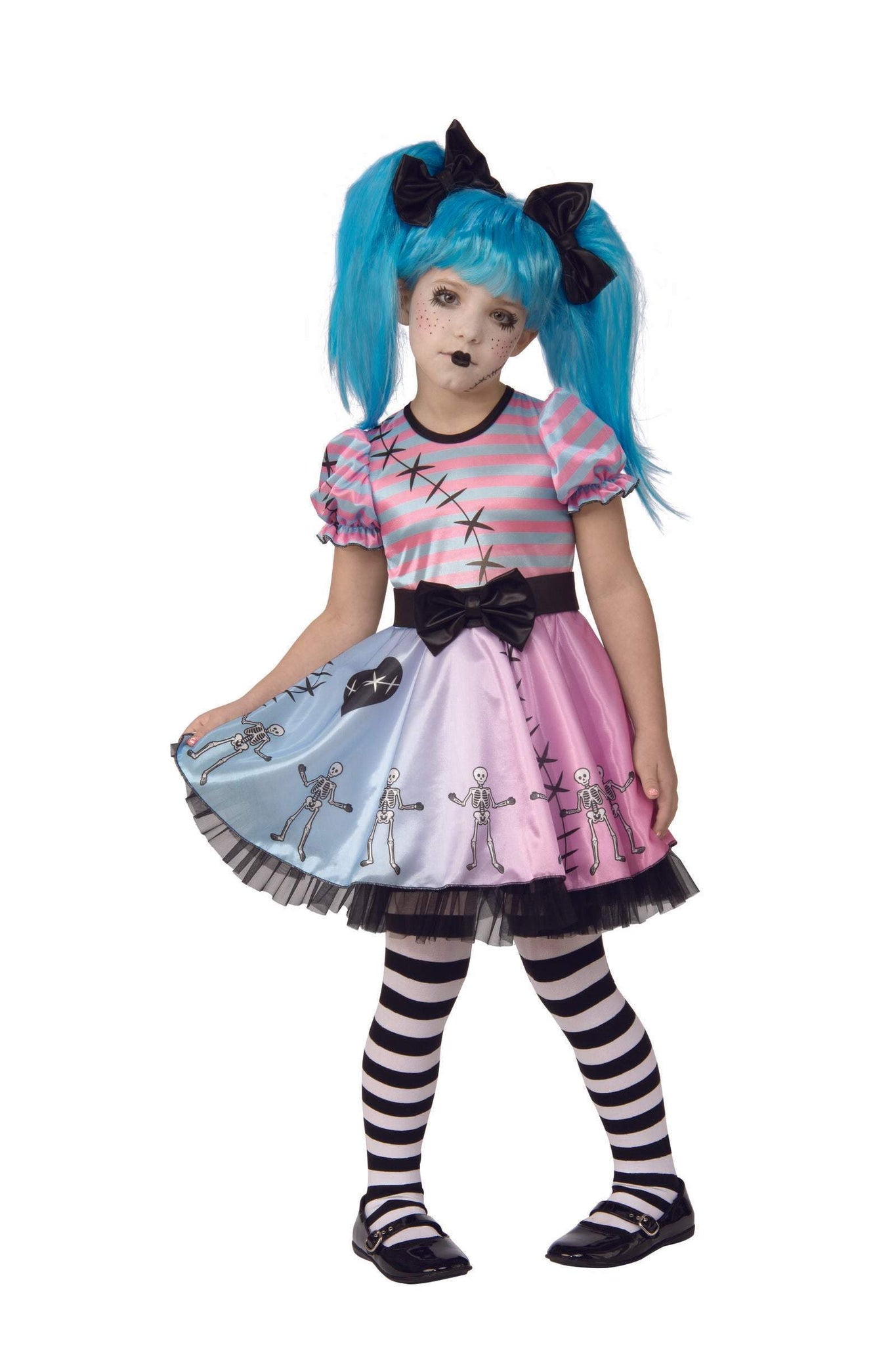 Little Blue Skelly Costume Child - Small