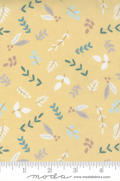 Little Ducklings Foliage Sprigs By Paper And Cloth For Moda Mustard