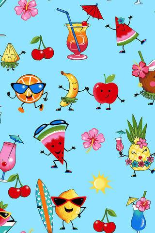 Lollie Snacks Happy Hour Light Blue / Multi