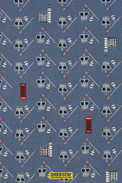 London Town HRH Cotton + Steel Blue