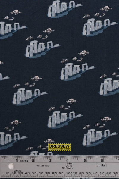 London Town Take Me To Stonehenge Cotton + Steel Dark Teal