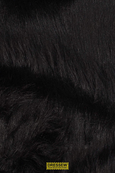 Long Hair Faux Fur Black
