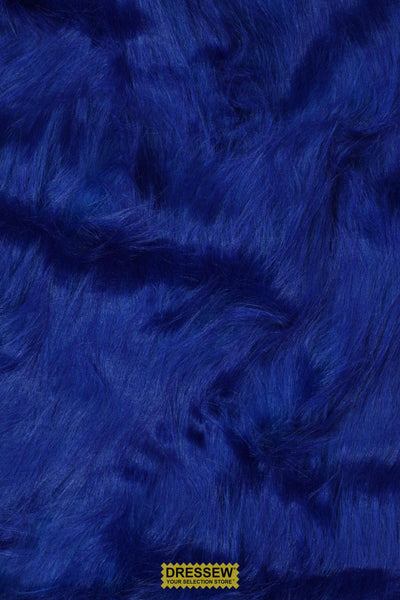 Long Hair Faux Fur Blue