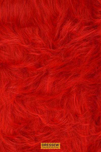 Long Hair Faux Fur Red