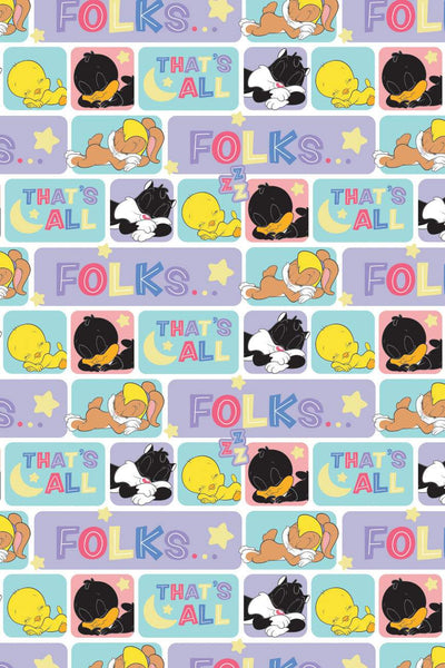 Looney Tunes Sleepy Tunes White