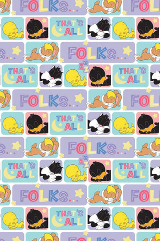 Looney Tunes Sleepy Tunes White